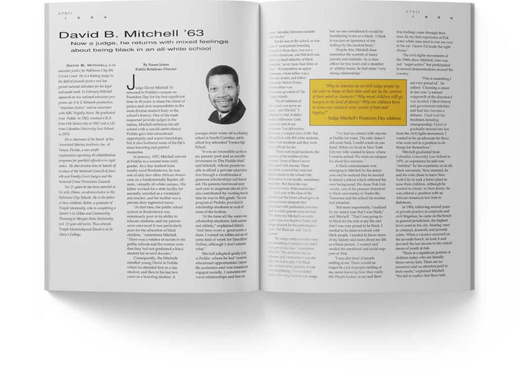 Chronicle April 1994 David Mitchell Spread